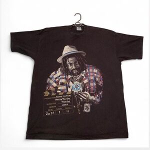 Shaka Wear Mac Dre Vintage Bedazzled RARE Black Graphic T-Shirt